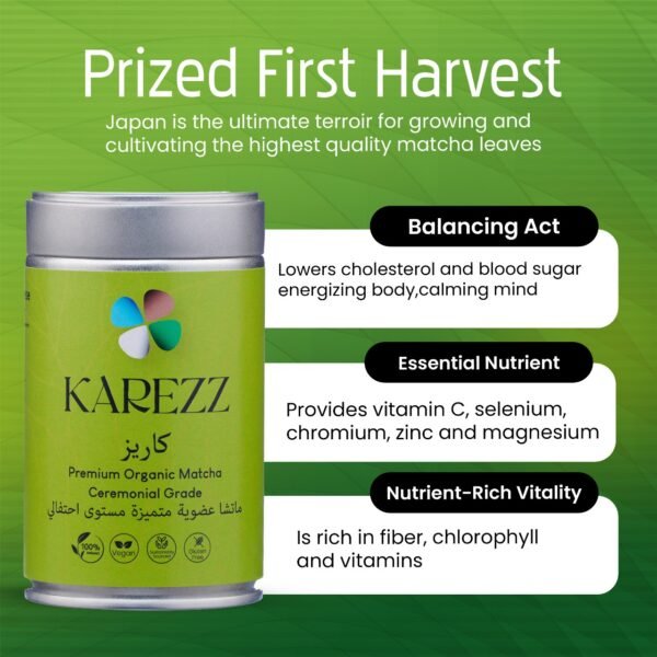 Kareez Premium Ceremonial Grade Matcha Tea benefits